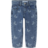 Name It Medium Blue Denim Butterfly Bella Mom Embroidery Jeans