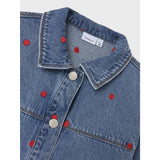 Name It Medium Blue Denim Heart Mandy Denim Embroidery Jacka