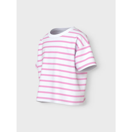 Name It Bright White Pink Frosting Vitanni Kort Relaxed T-Shirt