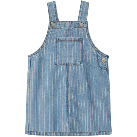 Name It Light Blue Denim Multi Macie Stripe Denim Spencer Klänning