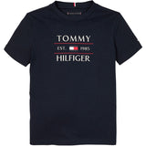 Tommy Hilfiger Dark Night Navy Flag Reg T-Skjorta