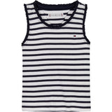 Tommy Hilfiger Dark Night Navy Stripes Essential Rib Lace Tank Topp