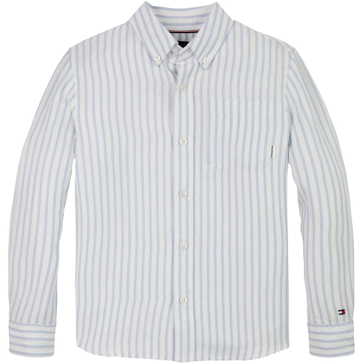 Tommy Hilfiger Breezy Blue Stripe Linne Blend Striped Skjorta LS