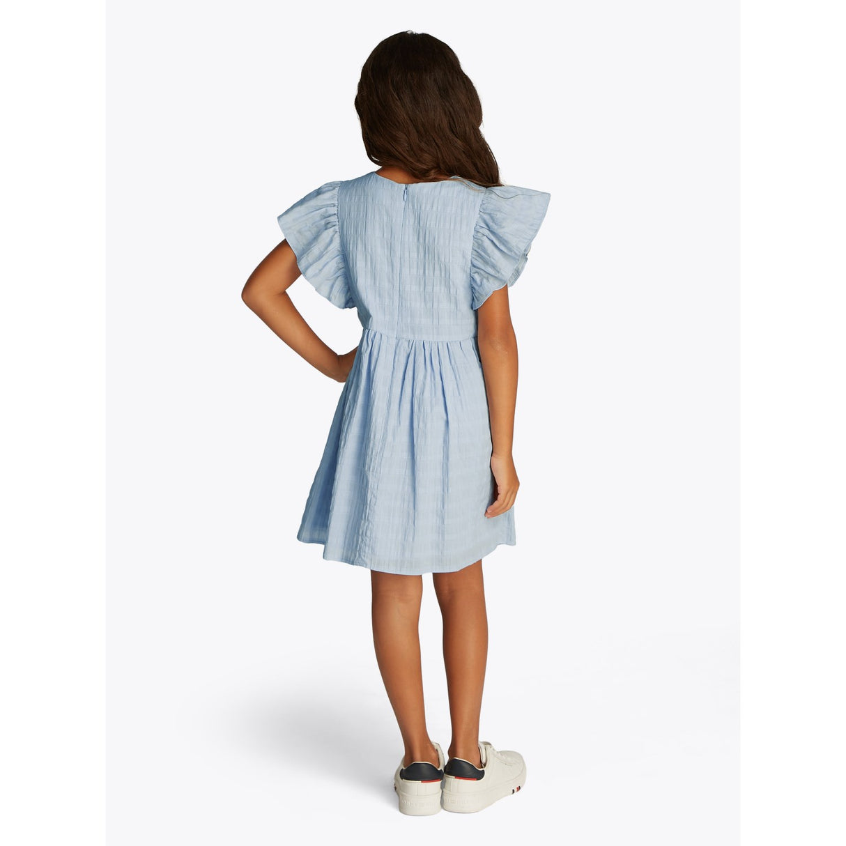 Tommy Hilfiger Breezy Blue Textured Bomull Klänning SS