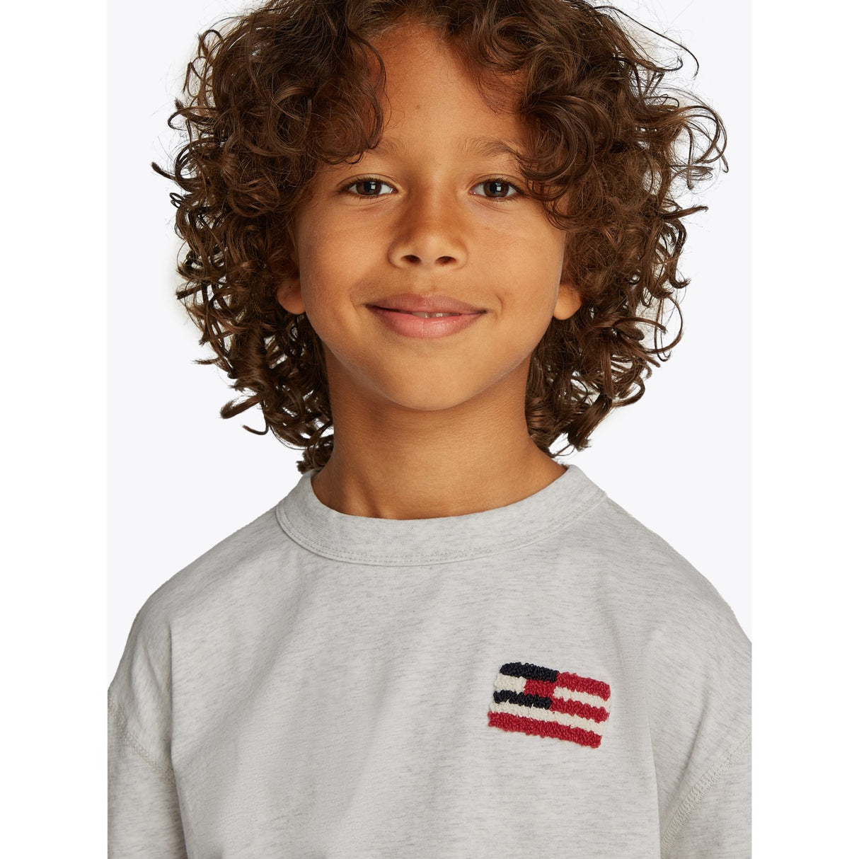 Tommy Hilfiger Snow White Heather Flag Terry Emb T-Skjorta