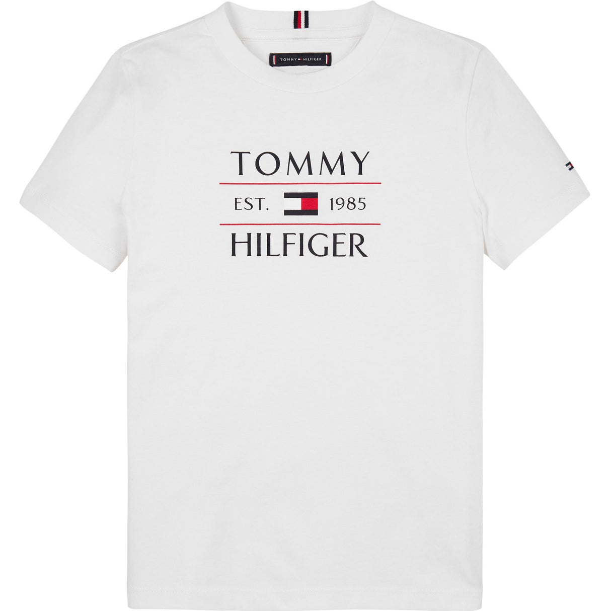 Tommy Hilfiger White Flag Reg T-Skjorta
