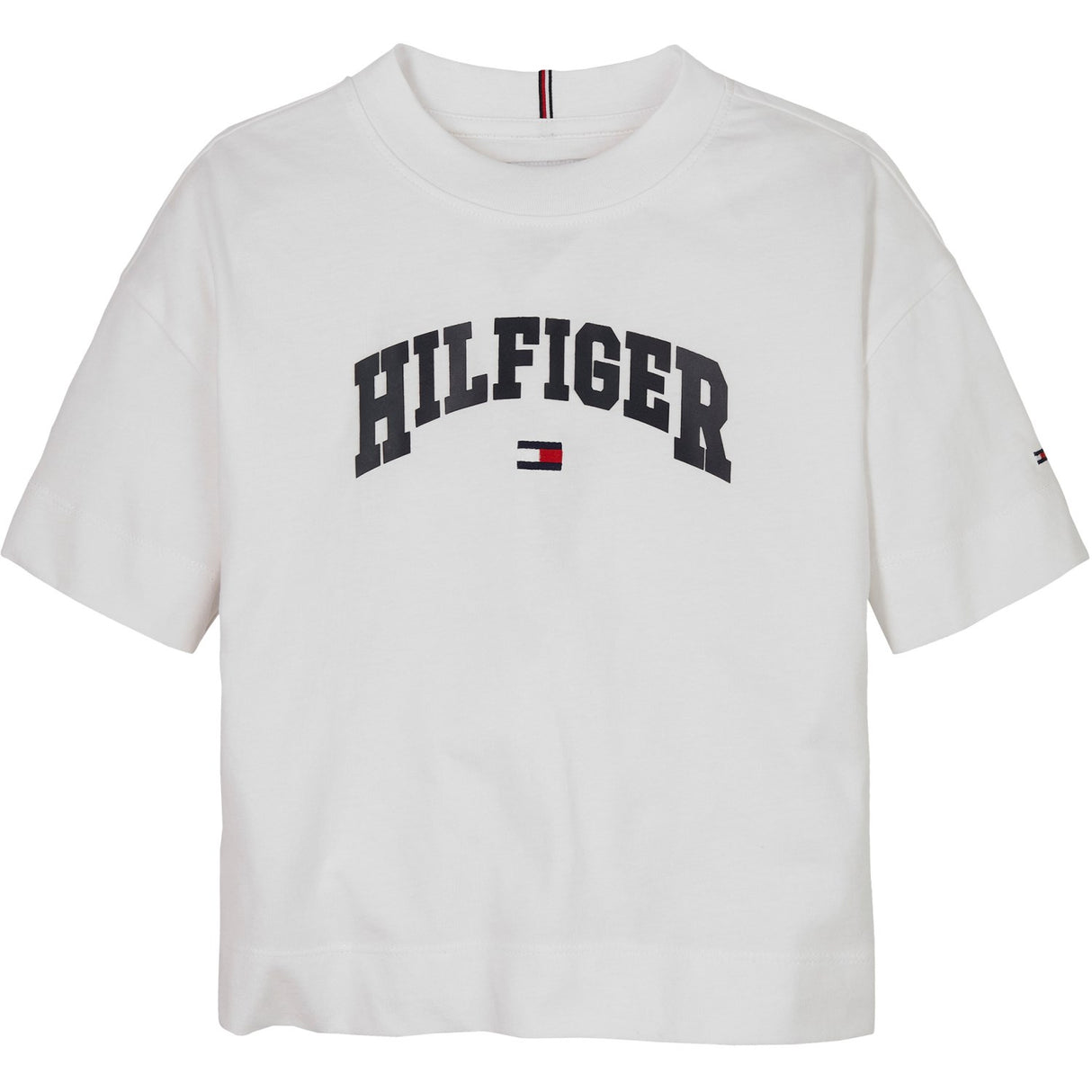 Tommy Hilfiger White Melange Varsity Archive T-Skjorta