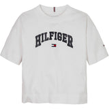 Tommy Hilfiger White Melange Varsity Archive T-Skjorta