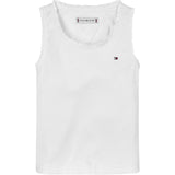 Tommy Hilfiger White Essential Rib Lace Tank Topp