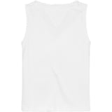 Tommy Hilfiger White Essential Rib Lace Tank Topp