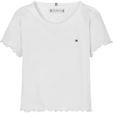 Tommy Hilfiger White Essential Rib Topp SS