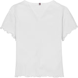 Tommy Hilfiger White Essential Rib Topp SS