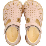 Angulus Rosebud Sandal Med Mini-Hjerter Og Kardborrebandlukning