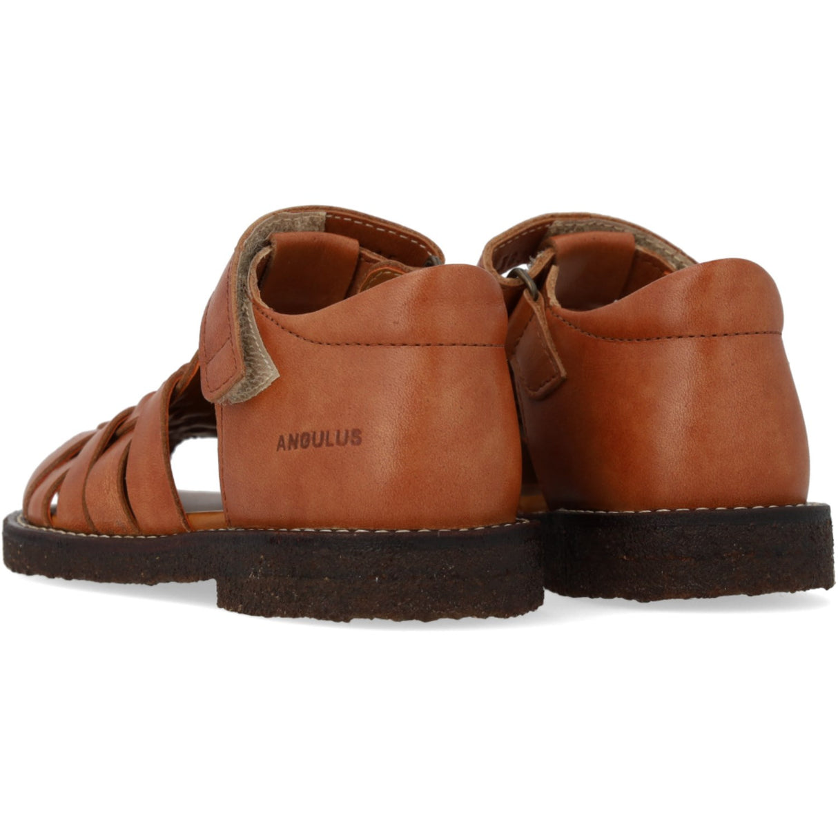 Angulus Tan Flätad Lädersandal