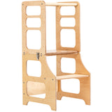 Duck Woodworks Foldable Kitchen Tower Natural