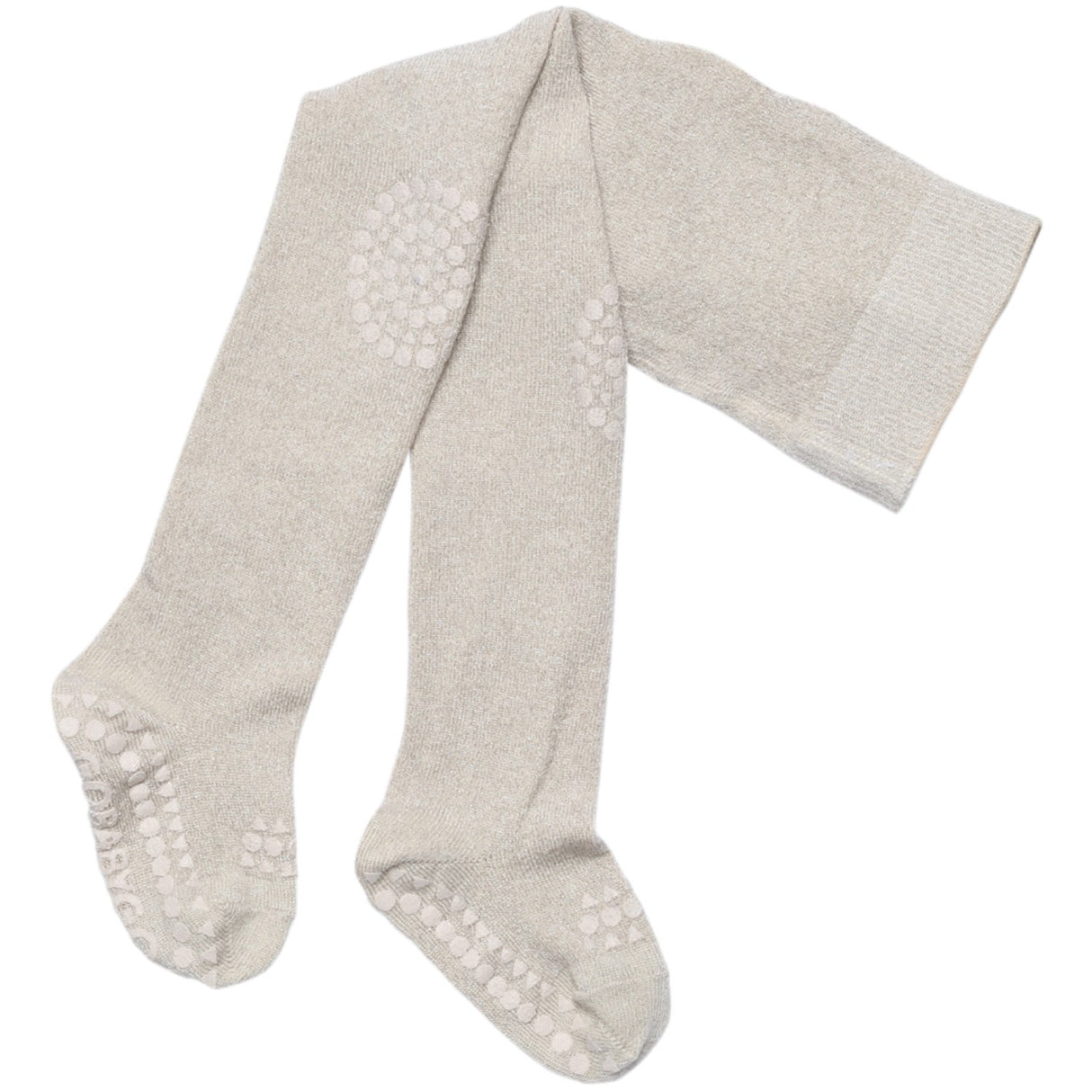 Gobabygo Ivory glitter (Buttercream) Crawling tights Glitter Bambu