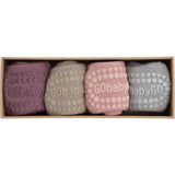 Gobabygo Purple/Sand/Pink/Grey Combo Box Organic Bomull