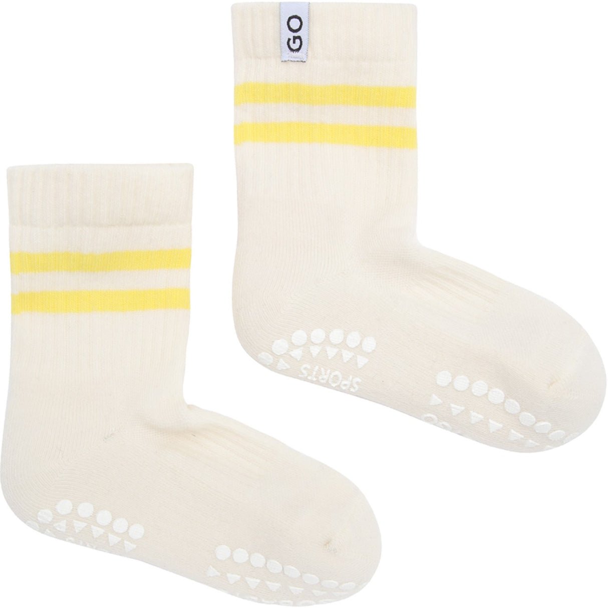 Gobabygo Yellow Non-Slip Sport Strumpor