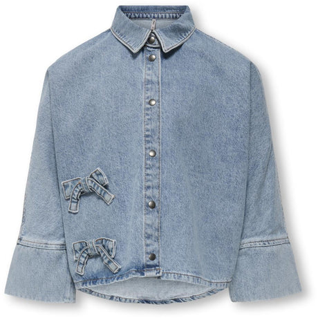 kids ONLY Light Blue Denim Grace 7/8 Rosett Skjorta Denim