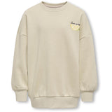 kids ONLY Feather Gray Easy Phoebe Life Printed Crew Sweatshirt