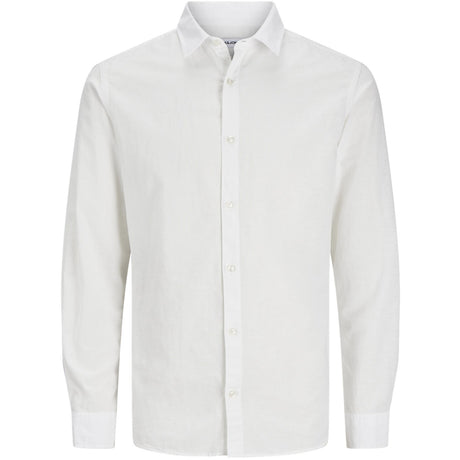 Jack & Jones Junior White Breeze Linne Blend Skjorta