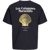 Jack & Jones Junior Black Yellow Clam Aros Easter Sketch T-Shirt Crew Neck