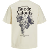 Jack & Jones Junior Antique White Grapes Aros Easter Sketch T-Shirt Crew Neck