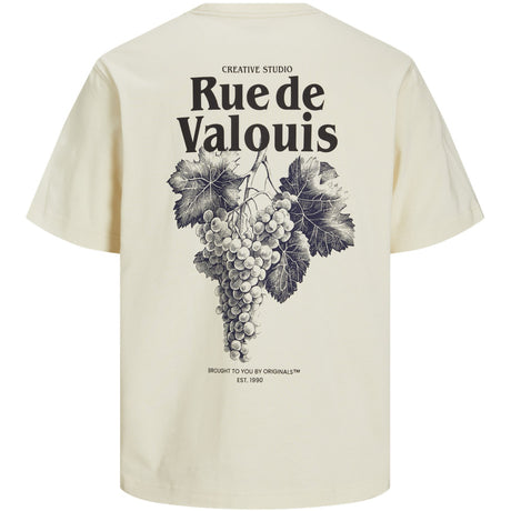 Jack & Jones Junior Antique White Grapes Aros Easter Sketch T-Shirt Crew Neck