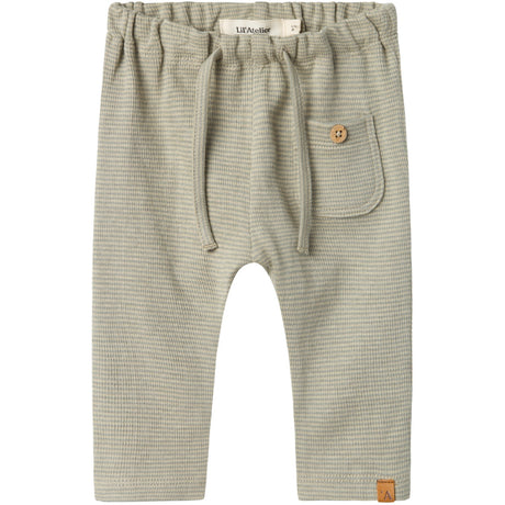 Lil'Atelier Moss Gray Feng Loose Byxor
