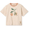 LIEWOOD Peach / Stripe Tuscany Rose / Creme De La Creme Tyler Placement Shortsleeve T-Skjorta