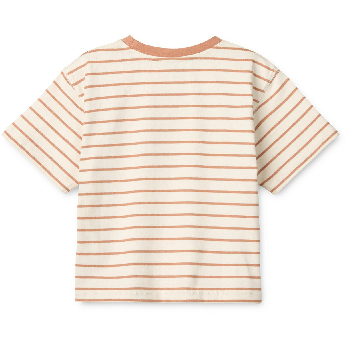 LIEWOOD Peach / Stripe Tuscany Rose / Creme De La Creme Tyler Placement Shortsleeve T-Skjorta