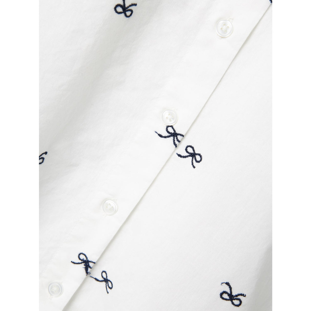 Name It Bright White Bow Filippas Oversize Long Skjorta