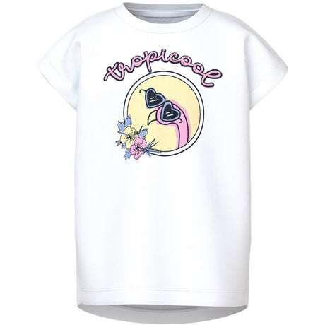 Name It Bright White Tropicool Violet T-Shirt