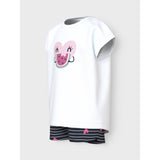 Name It Bright White Hearts Vigea Shorts Set