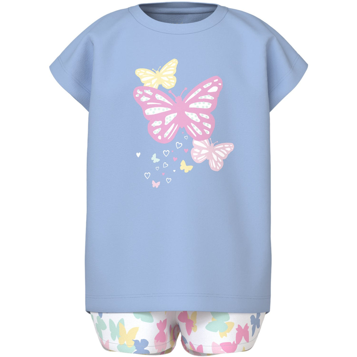 Name It Chambray Blue Butterflies Vigea Shorts Set