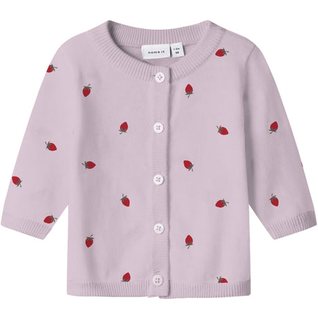 Name It Light Lilac Detrille Stickad Cardigan
