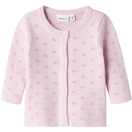 Name It Light Lilac Fie Stickad Cardigan