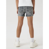 Name It Light Grey Denim Salli Slim Denim Shorts Noos