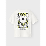 Name It Bright White Sunny Lime Zulla Regular T-Shirt Noos