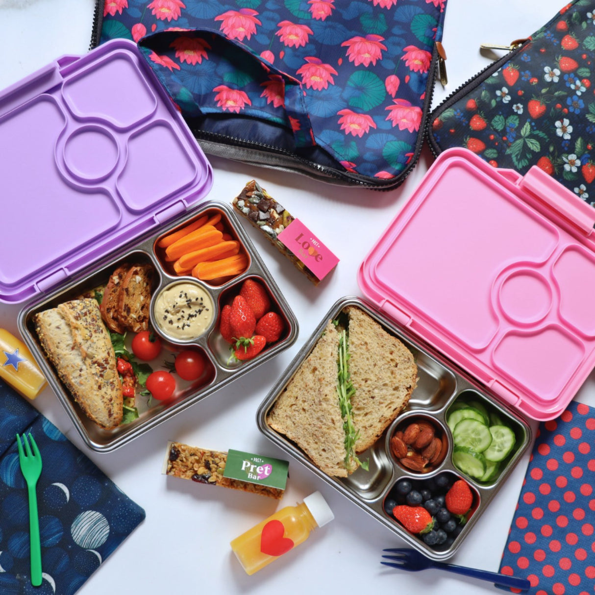 Yumbox Lavande Purple Prêt Stainless Steel 4-Sections