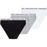 Polo Ralph Lauren White/Polo Black Solid 3 Pack Bikini