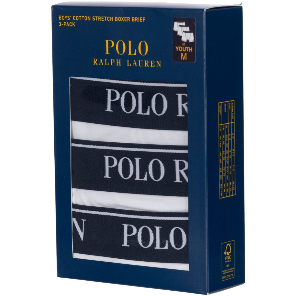 Polo Ralph Lauren White Bomull Stretch 3 Pack Boxer/Brief