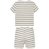 Calvin Klein Tofu / Ck Black Stripe Stripe Ss T-Skjorta Shorts Set