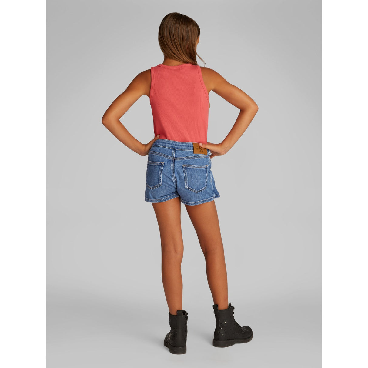 Calvin Klein Soft Blue Comfort Denim Skort Soft Blue Comf Shorts