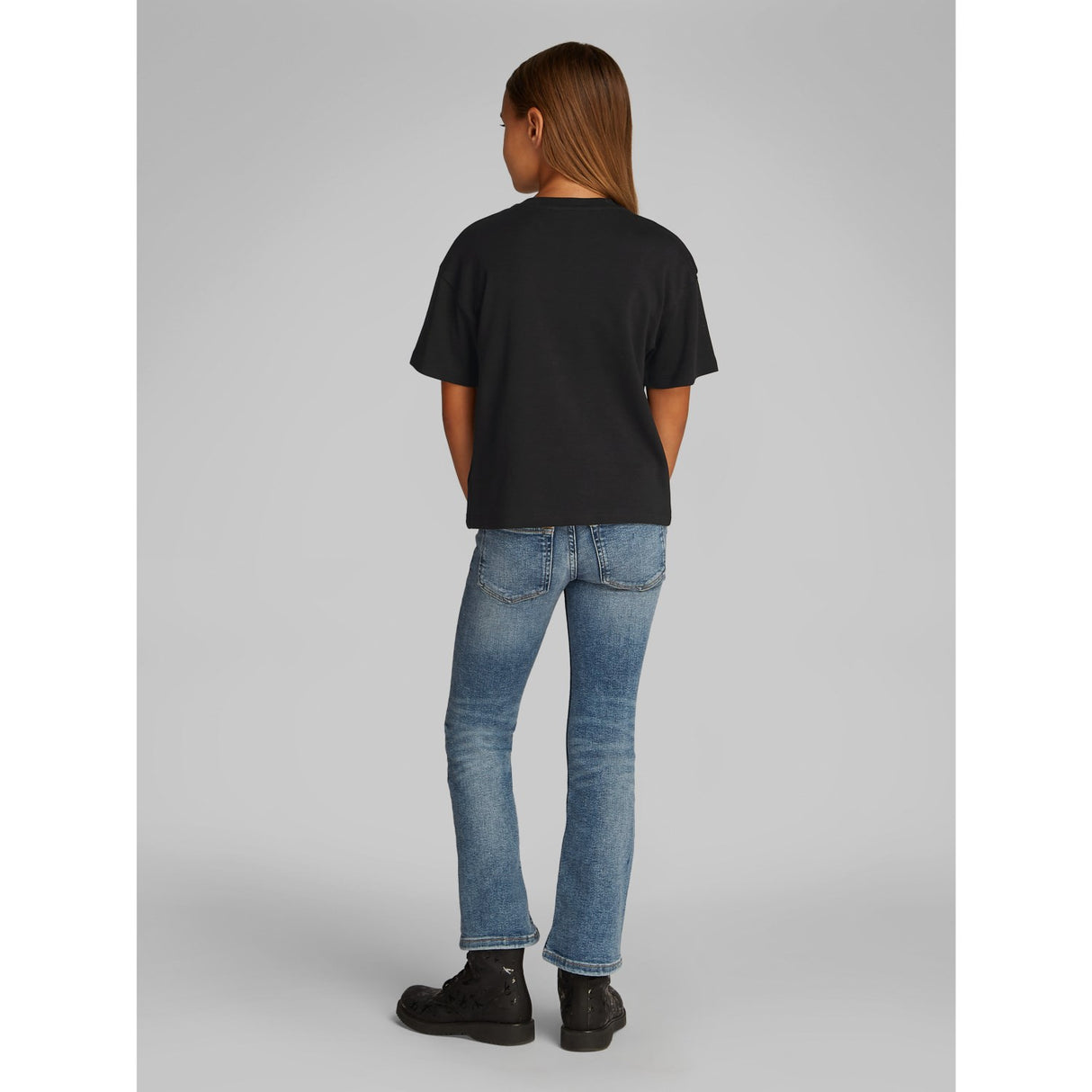 Calvin Klein Ck Black Script Logo Boxy Ss T-Skjorta