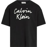 Calvin Klein Ck Black Script Logo Boxy Ss T-Skjorta