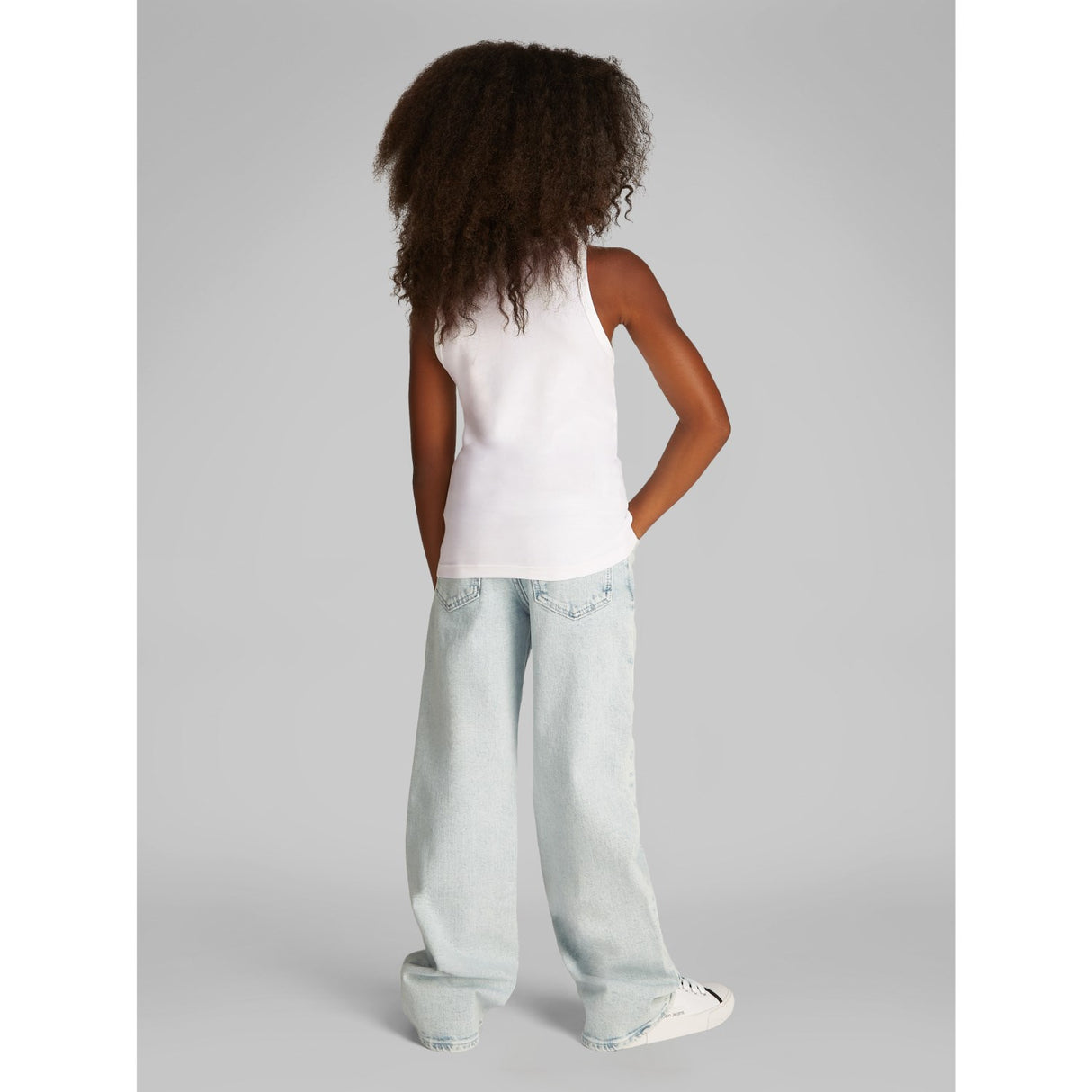 Calvin Klein Bright White Ck Logo Tank Topp