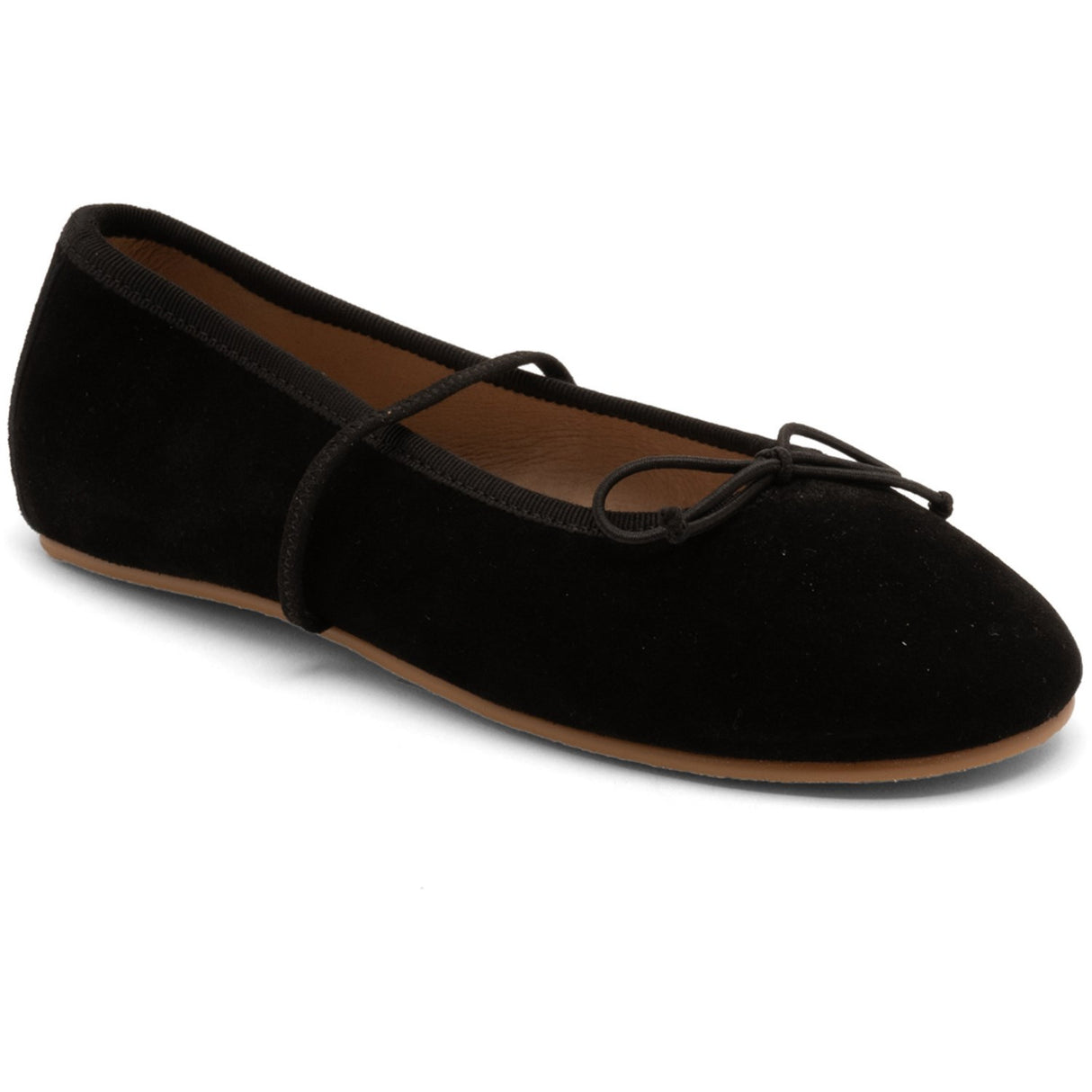 Bisgaard Black Suede Palma Ballerinaskor