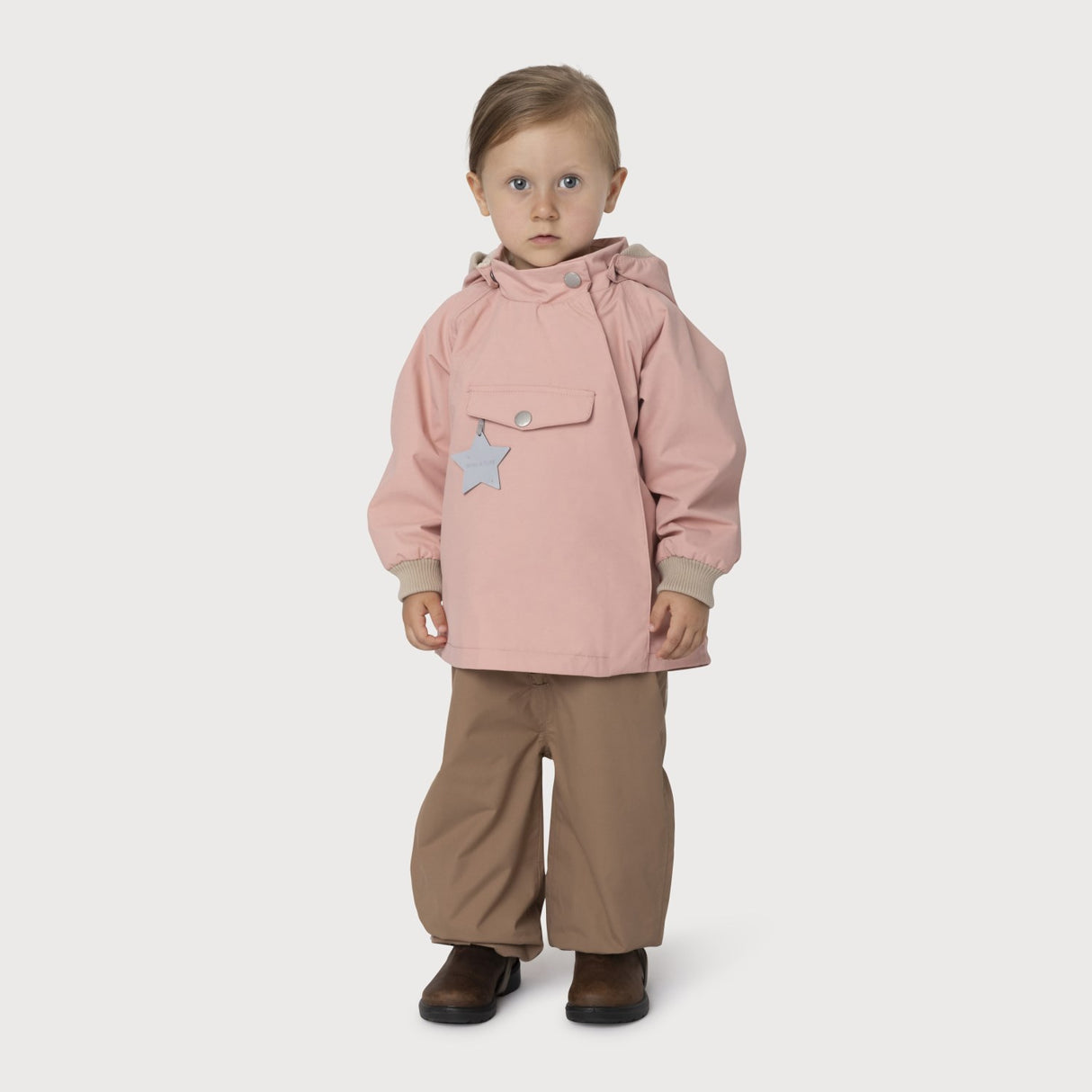 Mini A ture Rose Tan Wai Fleece Lined Spring Jacka. GRS