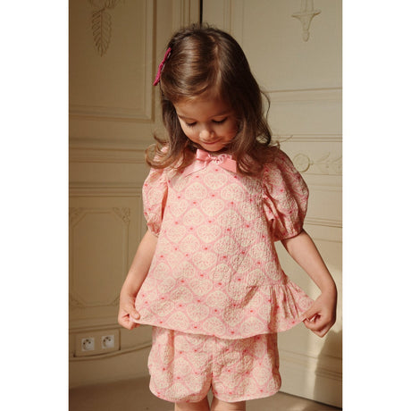 Konges Sløjd Lacy Pink Ava Ss Blus Gots